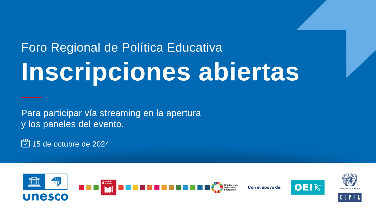 Foro Regional de Política Educativa 2024: Planificar la educación del futuro en América Latina y el Caribe