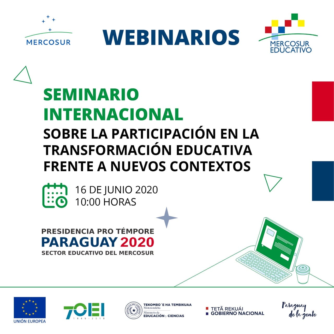 Webinar: Seminario Internacional sobre participación  en la Transformación Educativa
