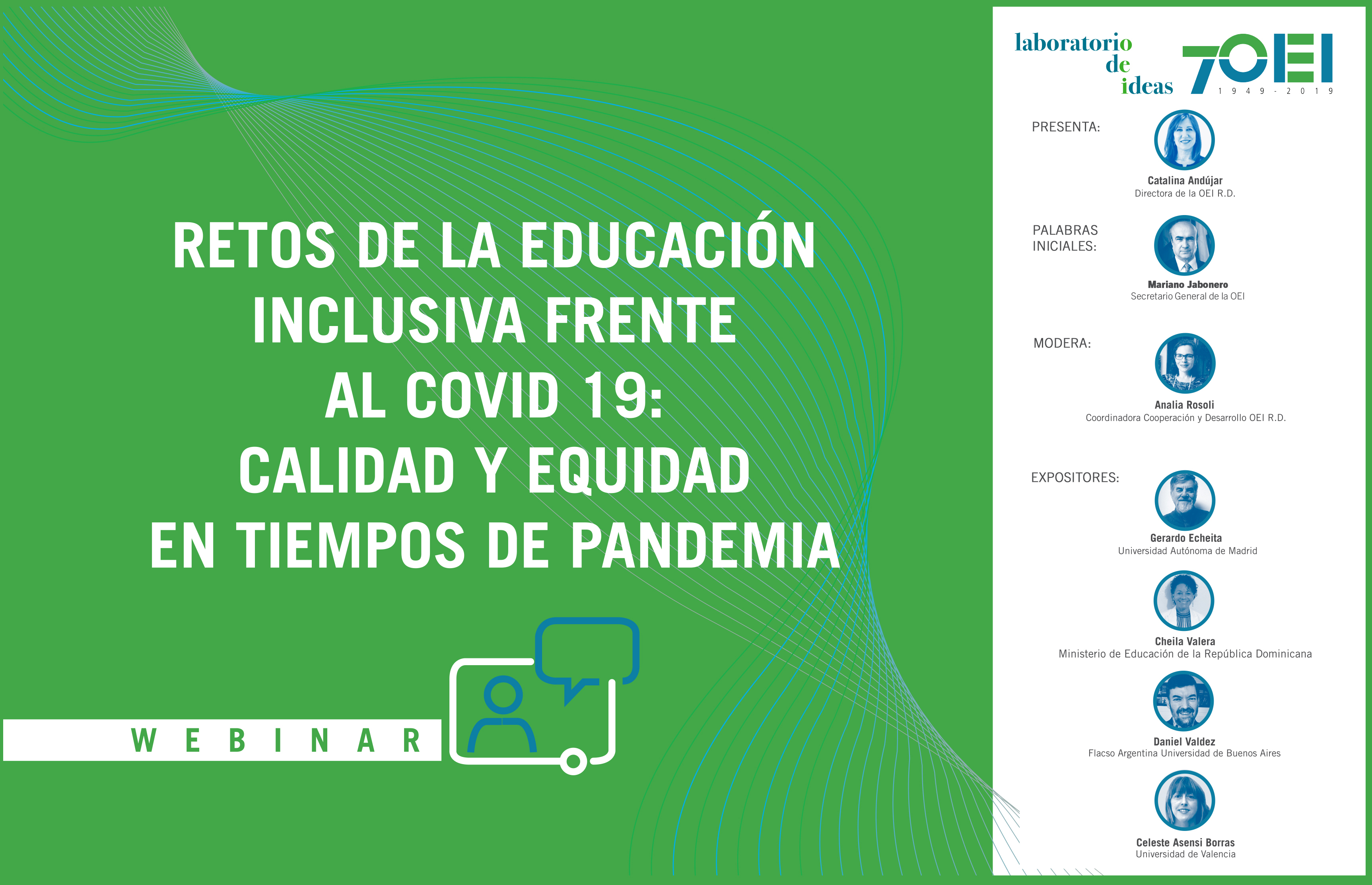 Se realiza Webinar Retos de la educación inclusiva frente al COVID 19, calidad y equidad en tiempos de pandemia