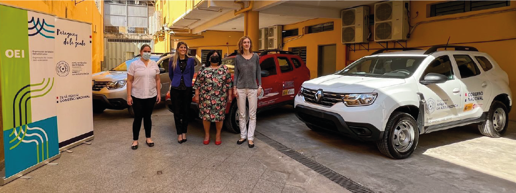 Ministerio de la Niñez y la Adolescencia, AECID y OEI avanzan con el proyecto de prevención de trata de personas en Paraguay a través de la adquisición de automóviles