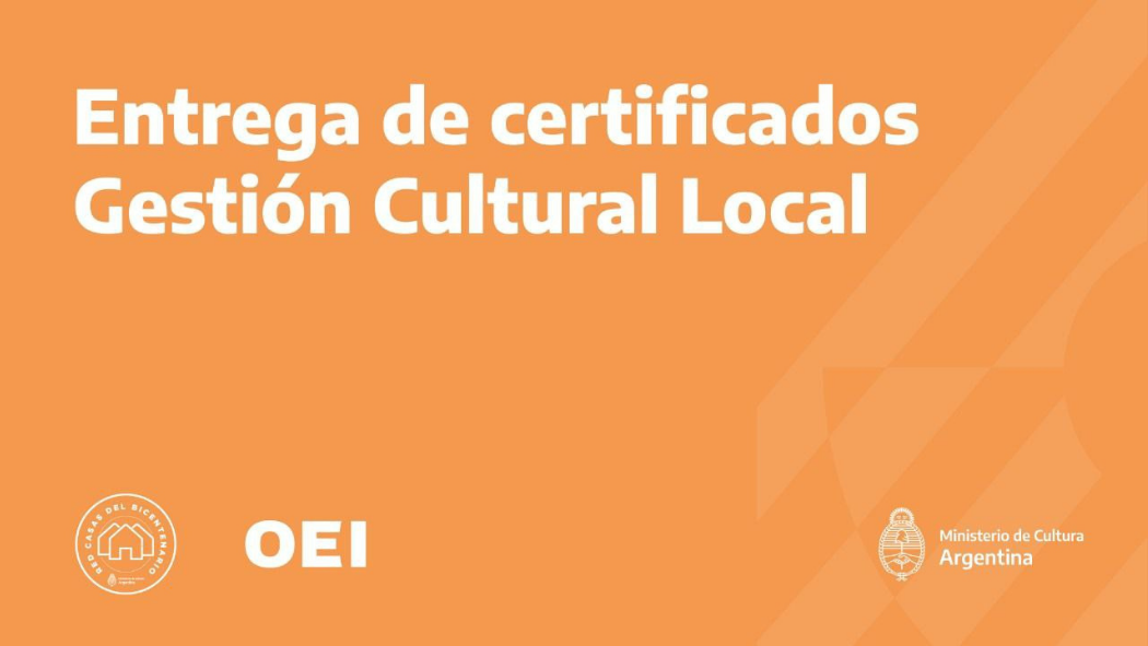 Se entregaron los certificados del curso de Gestión Cultural Local