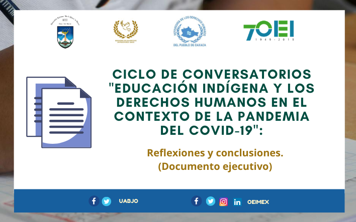 Reflexiones y conclusiones de la serie de conversatorios “Educación Indígena y los Derechos Humanos en el contexto de la pandemia del COVID-19”