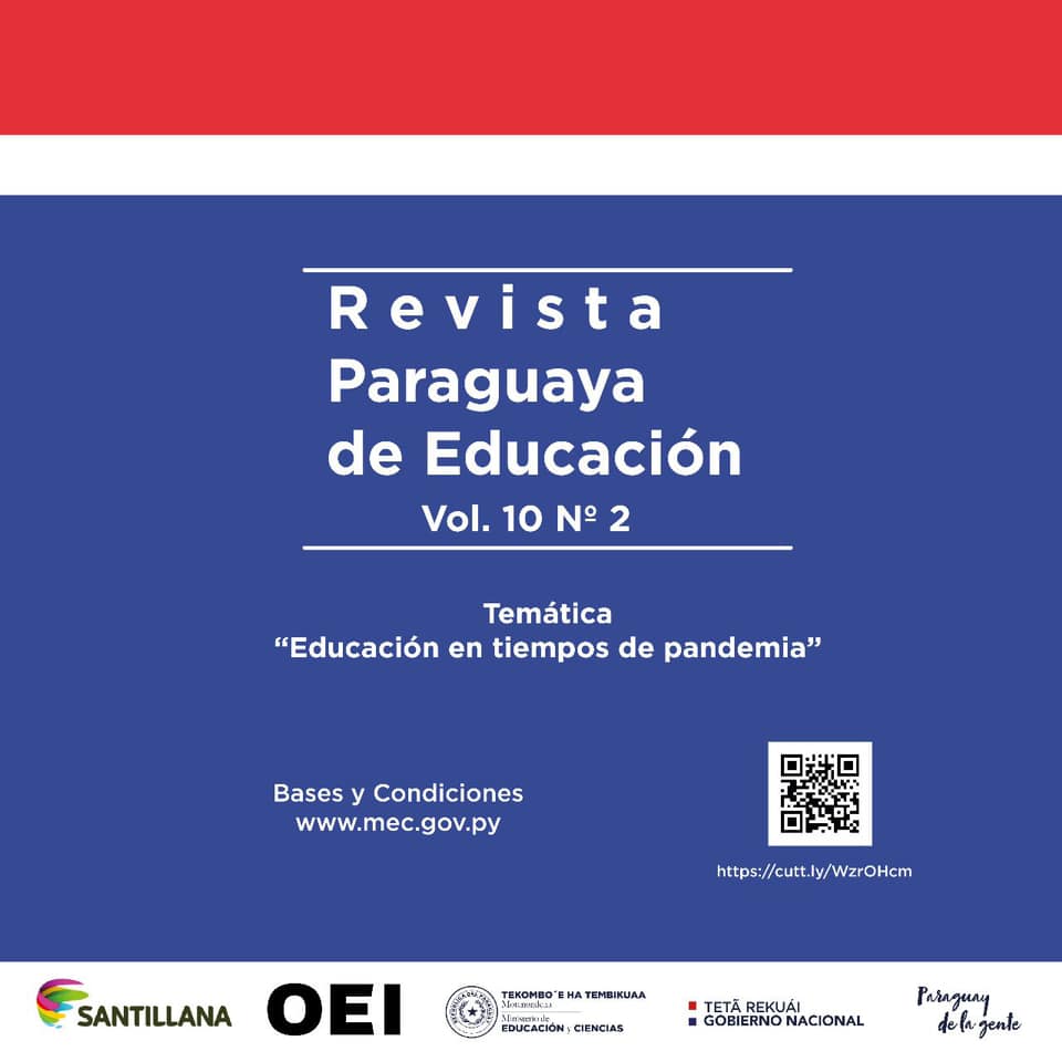 Recepción de artículos para Revista Paraguaya de Educación Vol. 10 N° 2