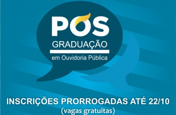 Prorrogado prazo de inscrições da 1ª pós-graduação em ouvidoria pública do Brasil