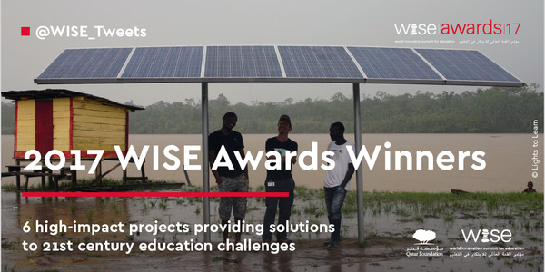 Luzes para aprender da OEI vencedor do Prêmio WISE 2017