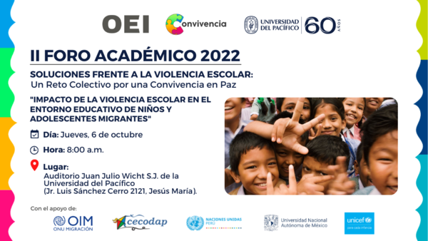 II Foro Académico 'Soluciones frente a la violencia escolar: un reto colectivo por una convivencia en paz'