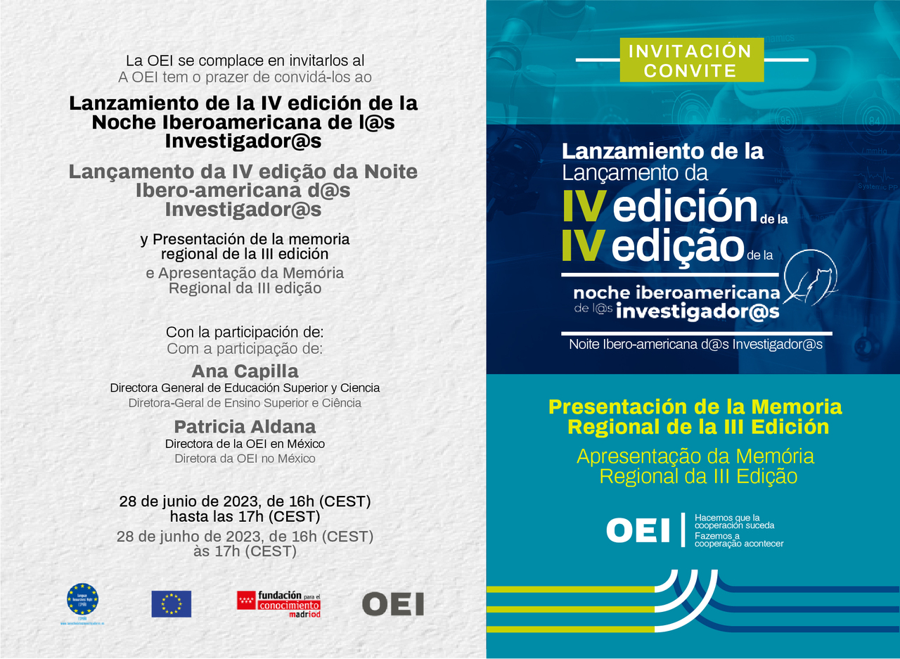 Lanzamiento Institucional Noche Iberoamericana de l@s Investigador@S 2023