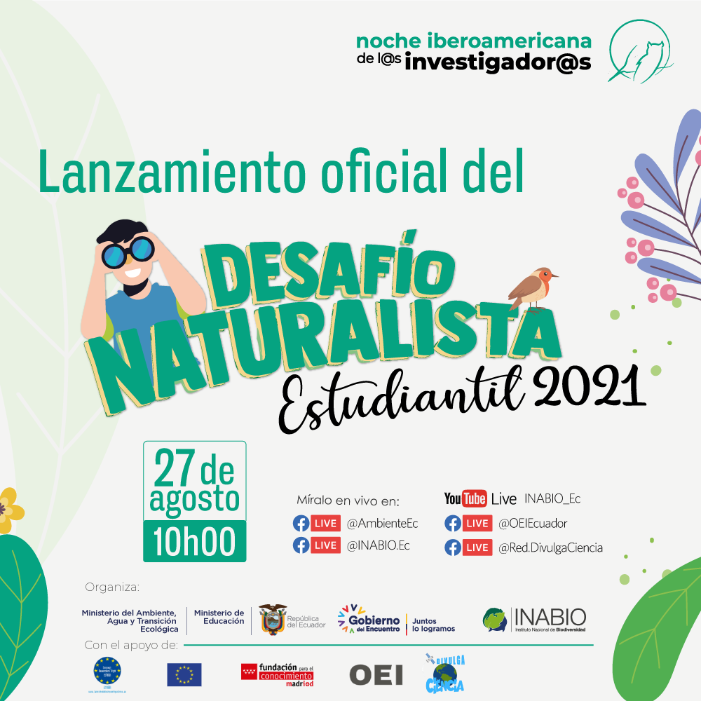 Lanzamiento oficial del Desafío Naturalista Estudiantil 2021