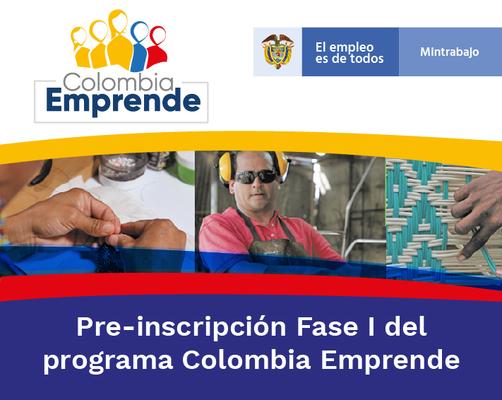 Pre-inscripción Fase I del programa Colombia Emprende