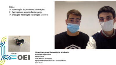 Estudantes portugueses desenvolvem Dispositivo Móvel de Condução Autónoma, com o apoio da OEI
