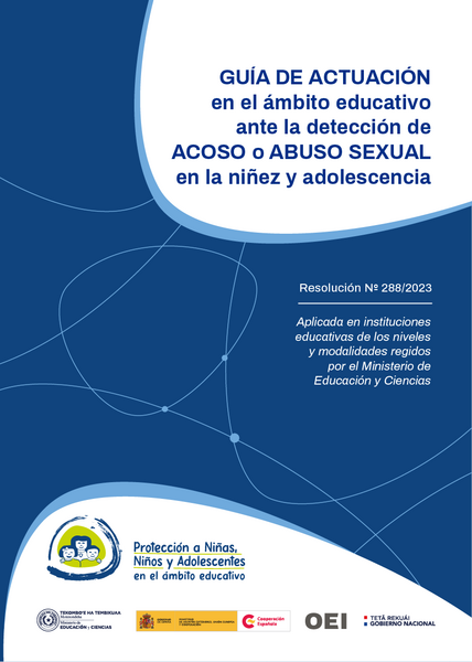 Guía de actuación en el ámbito educativo ante la detección de acoso o abuso sexual en la niñez y adolescencia