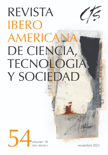 Revista iberoamericana de ciencia, tecnología y sociedad. Vol. 18, nº 54 de 2023 