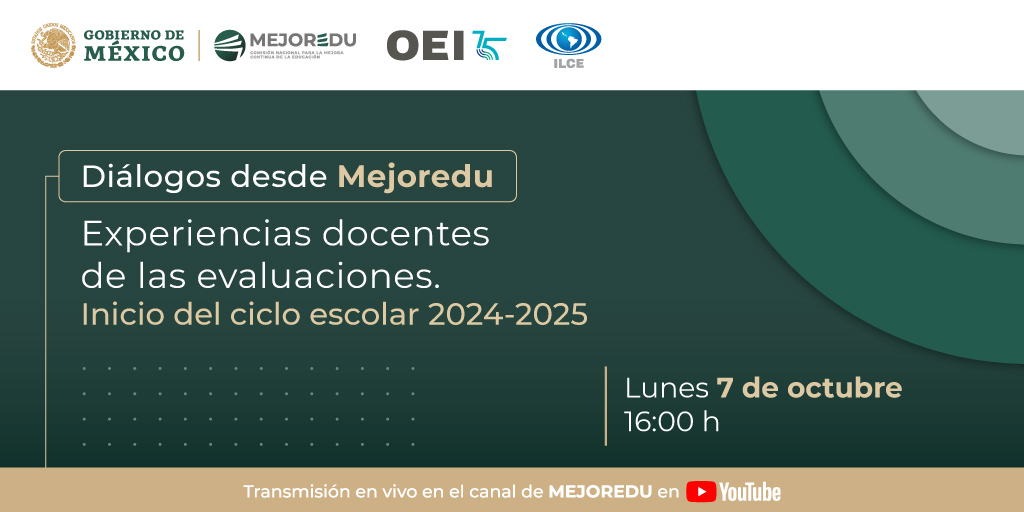 Diálogos desde Mejoredu. Experiencias docentes de las evaluaciones. Inicio del ciclo escolar 2024-2025.