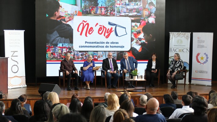 El proyecto Impulsando la Educación apoya al Programa Ñe’ẽry con la presentación de obras conmemorativas de autores paraguayos