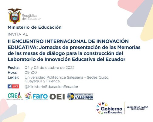 II Encuentro Internacional de Innovación Educativa se lleva a cabo en Quito, Guayaquil y Cuenca