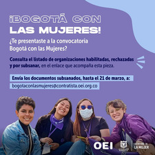 ¿Participaste en la convocatoria pública #BogotáconlasMujeres?