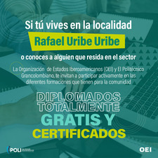 Abiertas las inscripciones para los diplomados gratuitos y certificados dirigidos a los residentes de la localidad Rafael Uribe Uribe
