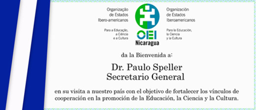 Secretario General de la OEI Dr. Paulo Speller visita Nicaragua