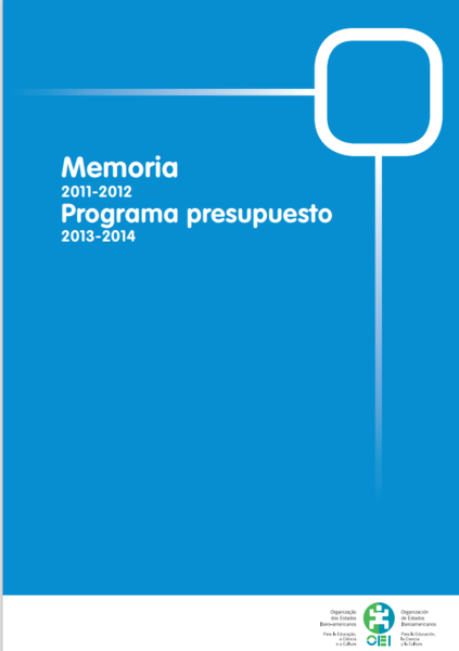 Memoria 2011-2012. Programa presupuesto 2013-2014