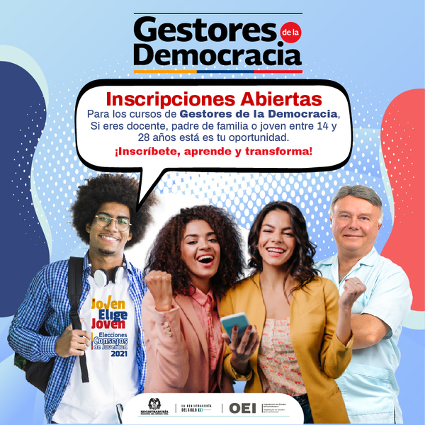 Inscripciones abiertas para formarse como gestores de democracia en Colombia