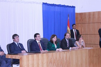 El Presidente de Paraguay, Horacio Cartes, participa del acto de traspaso del PRODEPA