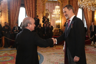 El secretario general de la OEI acude a la recepción al Cuerpo Diplomático que han ofrecido Sus Majestades los Reyes de España
