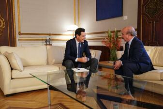 El secretario general de la OEI se reúne con el presidente de la Junta de Andalucía