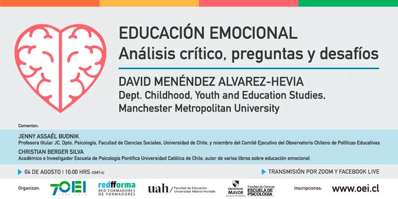 La OEI, Redfforma, UAH y UMayor realizarán seminario sobre Educación Emocional con destacados especialistas