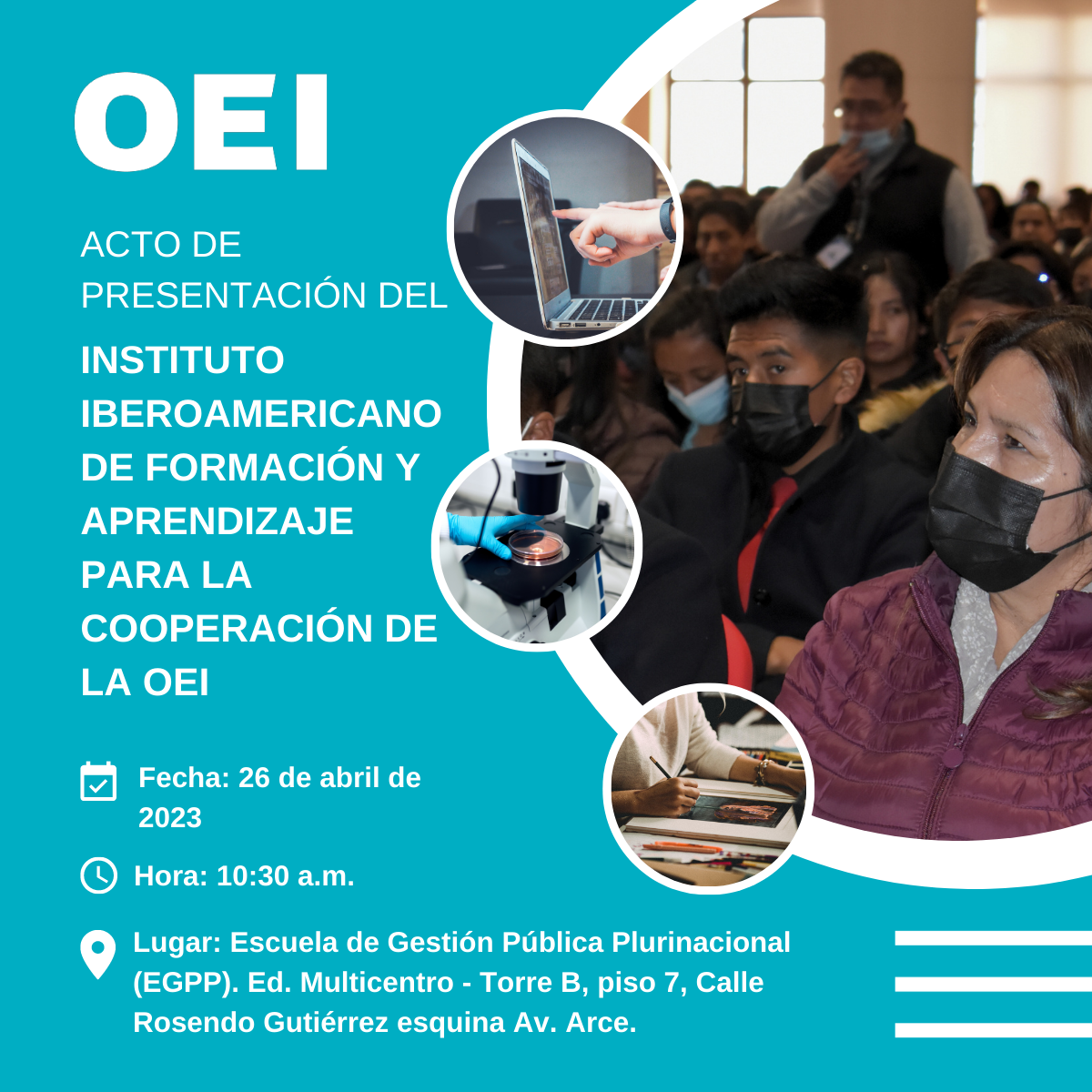 Presentación del Instituto Iberoamericano de Formación y Aprendizaje para la Cooperación en Bolivia