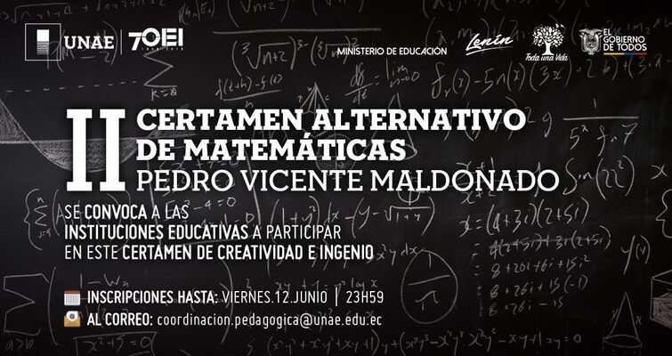 II Certamen Alternativo de Matemáticas “Pedro Vicente Maldonado”
