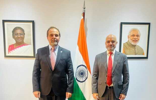 Encuentro entre el embajador de la República de la India y la OEI en Argentina 