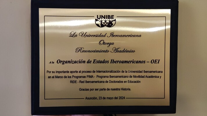 OEI recibe reconocimiento por su contribución a la Educación Superior en Paraguay