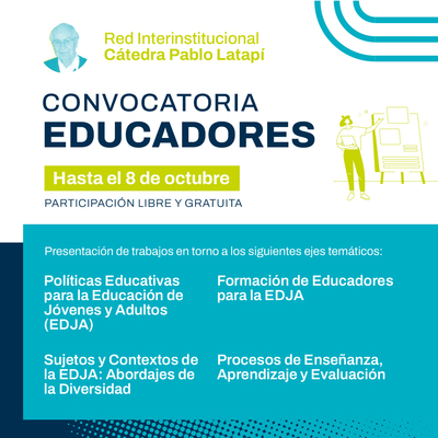 Convocatoria a la presentación de resultados de estudios y proyectos de investigación Red Interinstitucional Cátedra Pablo Latapí 