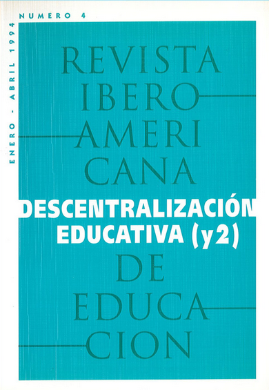Revista Iberoamericana de Educación: Descentralización educativa (y 2)
