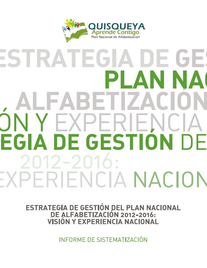 “Estrategia de Gestión del Plan Nacional de Alfabetización 2012- 2016”