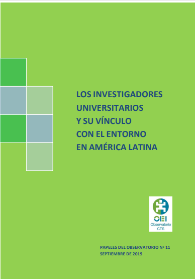 Papeles del Observatorio. Los investigadores universitarios y su vínculo con el entorno en América Latina